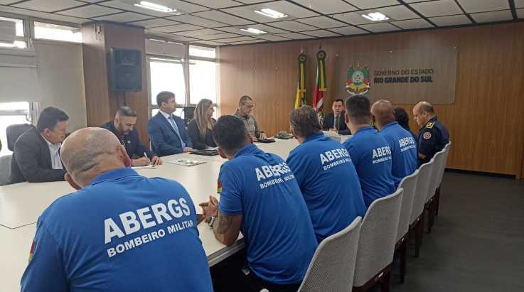ABERGS participa de reunião com os secretários da SSP e SPGG, e Comandantes de Corporações