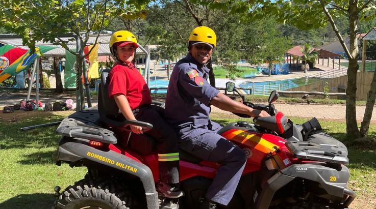Soldado associada da ABERGS realiza o projeto Bombeiro Mirim em Canguçu