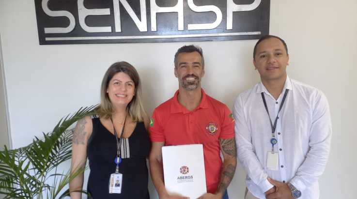 ABERGS em Brasília: Coordenador visita assessoria parlamentar do CBMDF e Bombeiros do RS no MJ