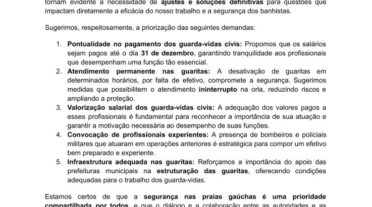 Entidades cobram ajustes e soluções definitivas às questões que impactam o trabalho dos Guarda-Vidas