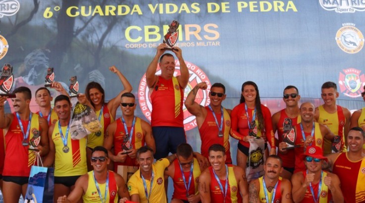 ABERGS prestigia e coordenador é tetracampeão da competição Guarda-Vidas de Pedra