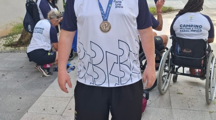 Coordenador da Região Norte da ABERGS conquista medalha de bronze no Camping Militar e Civil Paralímpico