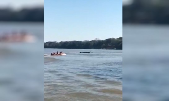 Piloto cai de embarcação e é resgatado por bombeiros no Rio Araguaia, em Aruanã resgate-aruana.jpg