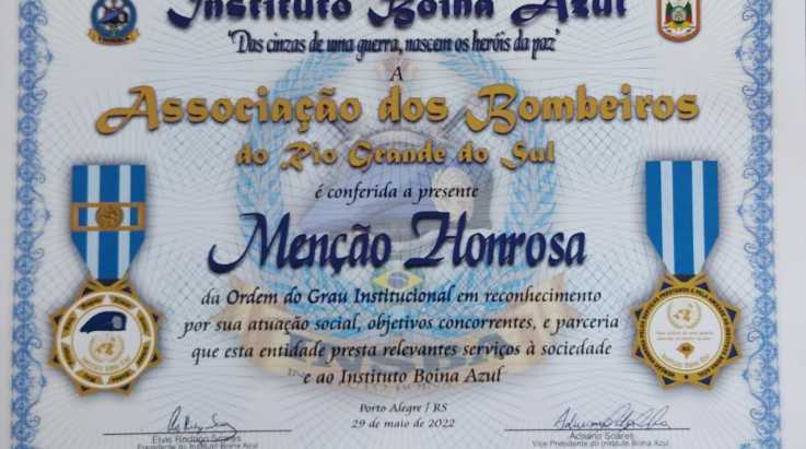 ABERGS e Coordenador recebem menção honrosa em homenagem ao Dia do Boina Azul