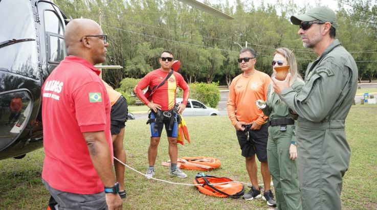 Coordenadores da ABERGS prestigiam a competição Guarda-Vidas de Pedra