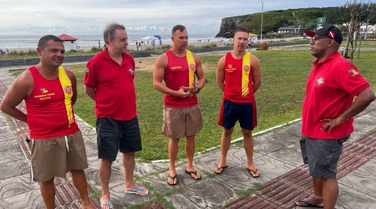 Coordenadores da ABERGS prestigiam a competição Guarda-Vidas de Pedra