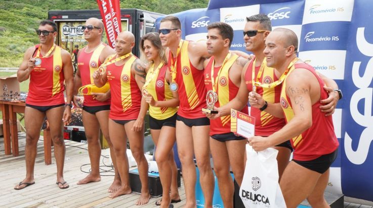 Coordenadores da ABERGS prestigiam a competição Guarda-Vidas de Pedra