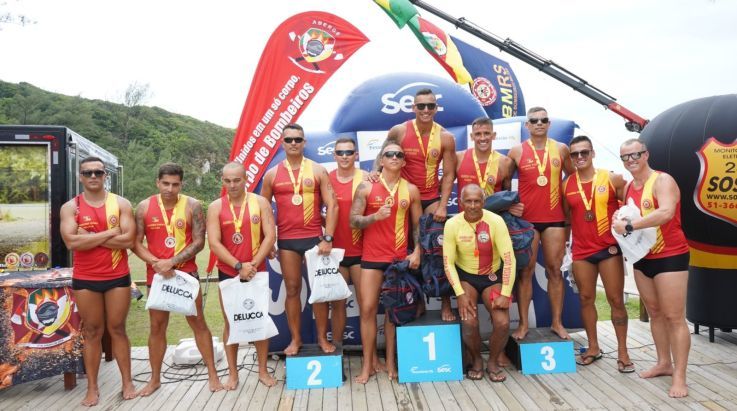 Coordenadores da ABERGS prestigiam a competição Guarda-Vidas de Pedra