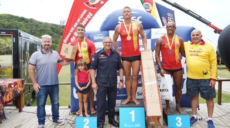 Coordenadores da ABERGS prestigiam a competição Guarda-Vidas de Pedra