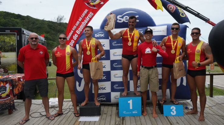 Coordenadores da ABERGS prestigiam a competição Guarda-Vidas de Pedra