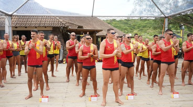 Coordenadores da ABERGS prestigiam a competição Guarda-Vidas de Pedra