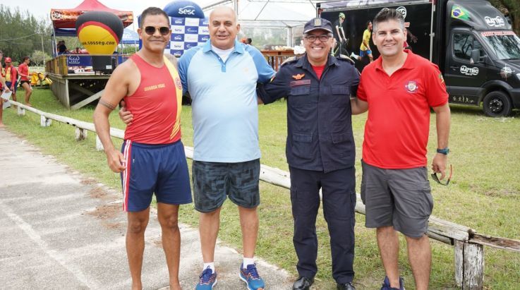 Coordenadores da ABERGS prestigiam a competição Guarda-Vidas de Pedra