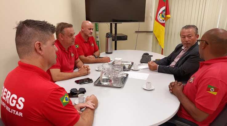 ABERGS realiza visita cortesia ao secretário adjunto da SSP, Coronel Ikeda